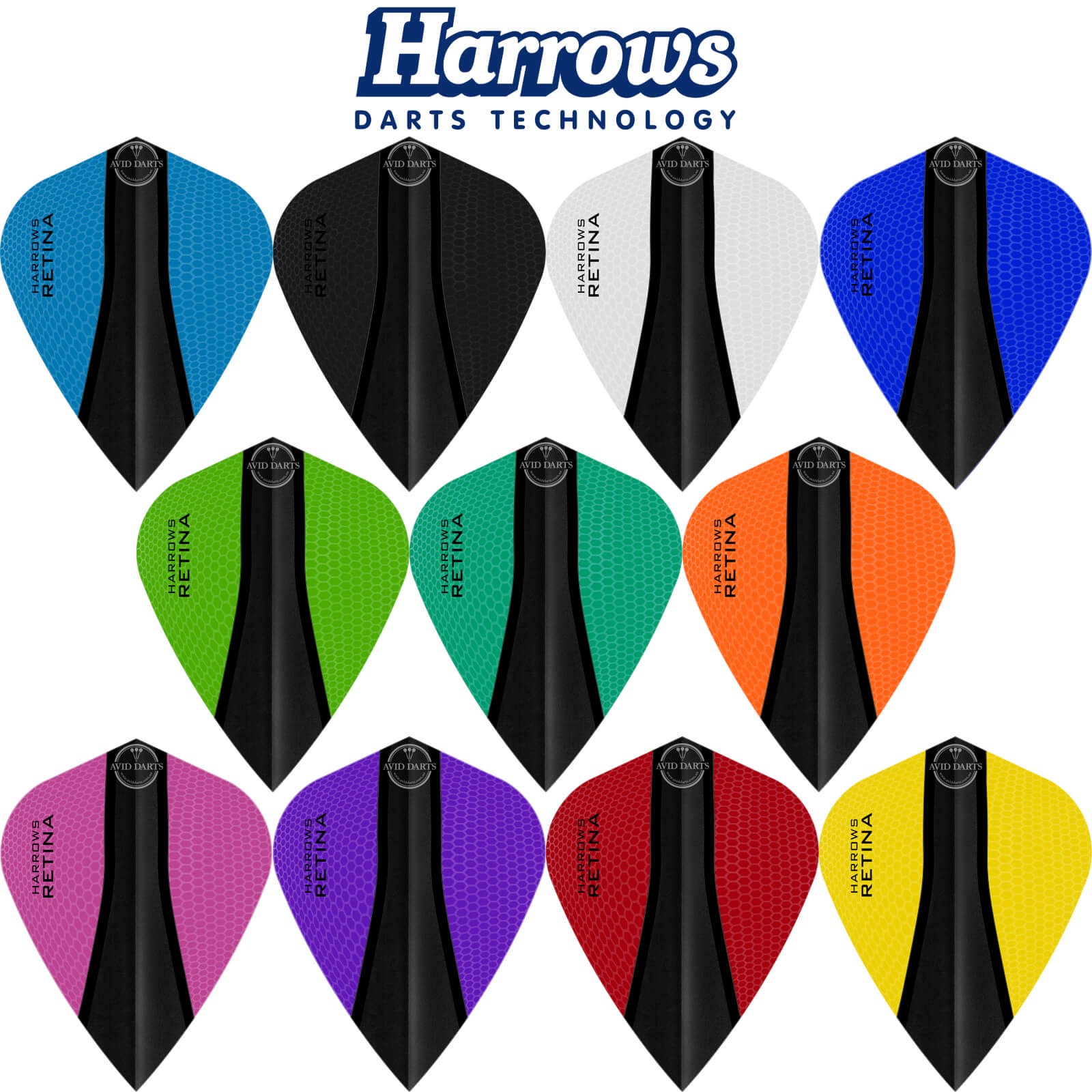 Harrows Retina X Kite Dart Flights - Premium Dart Accessories for Professional Players | Perfect for Tournaments & Practice Sessions