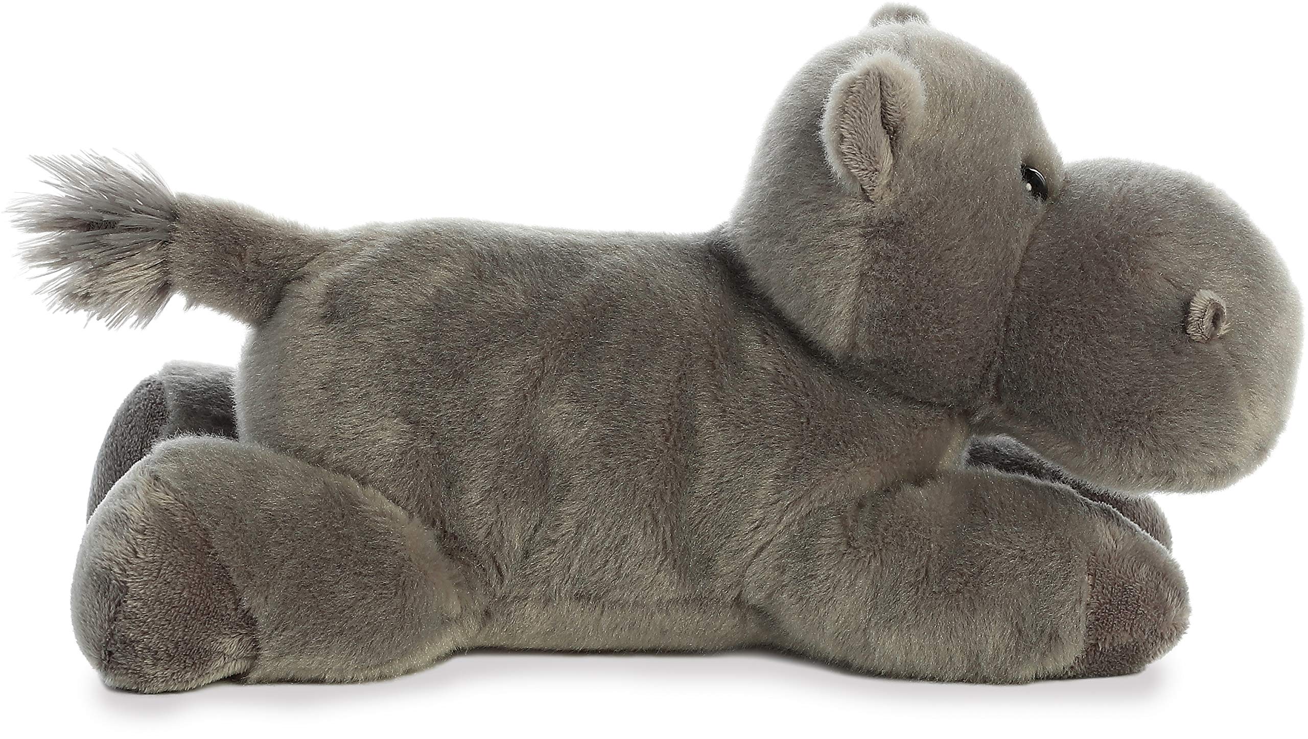 Aurora® Adorable Flopsie™ Howie Hippo™ Gray Stuffed Animal Plush Toy - 12 Inch Soft Cuddly Hippo for Kids, Perfect Gift for Birthdays & Bedtime Comfort