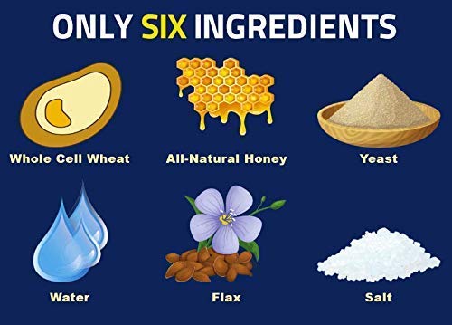 Organic Whole Wheat Bread - 2lb Sliced Loaf, Gluten Inactive, 5g Fiber, 6 All-Natural Ingredients | Healthy Breakfast & Sandwich Bread for Families (Pack of 12)