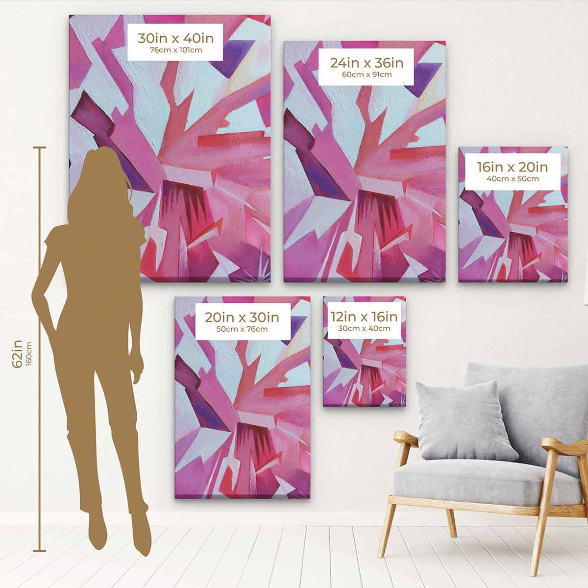 Purple Abstract Wall Art Canvas Print - Modern Home Decor for Living Room, Bedroom & Office - 2952