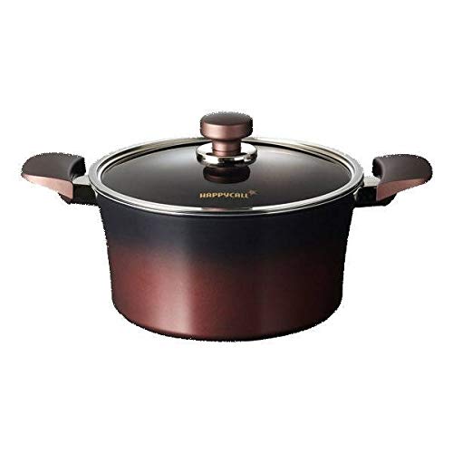 Happycall Titanium IH Pot 24cm High, Brown - Premium Non-Stick Induction Cookware for Healthy Cooking | Perfect for Soups, Stews & Family Meals