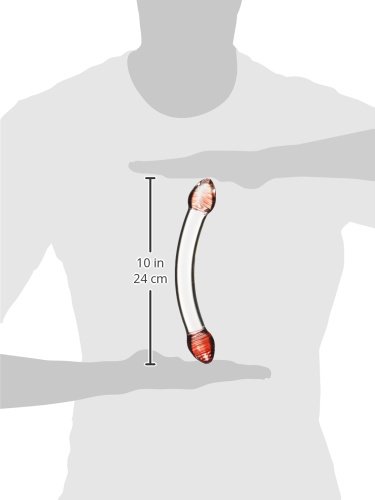 Glass Red Head Double Dildo - Dual-Ended Adult Toy for Couples & Solo Play - Perfect for Shared Pleasure & Strap-On Play