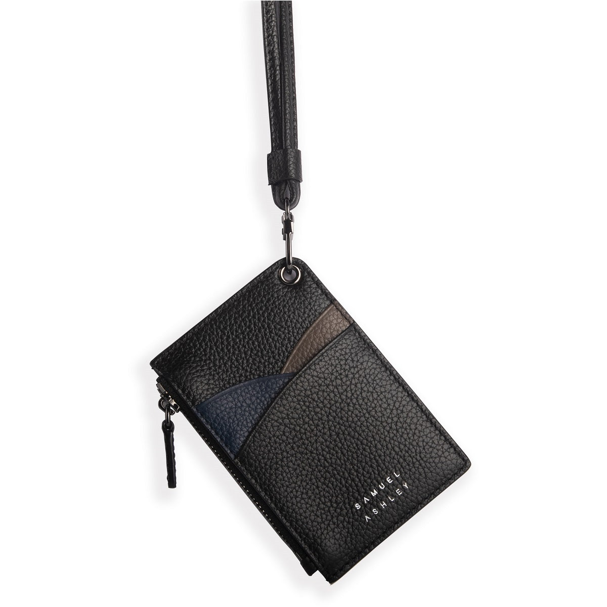 Robyn Genuine Leather ID Badge Holder with Detachable Lanyard - Premium RFID Blocking Security Card Holder for Work, School & Office Access