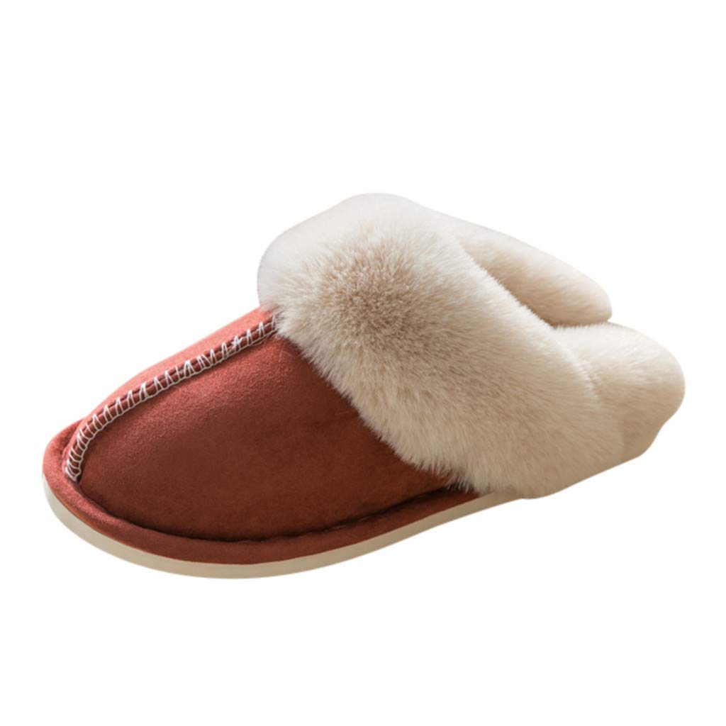 Women's Memory Foam House Slippers - Cozy Fleece-Lined Indoor/Outdoor Shoes for Winter Comfort
