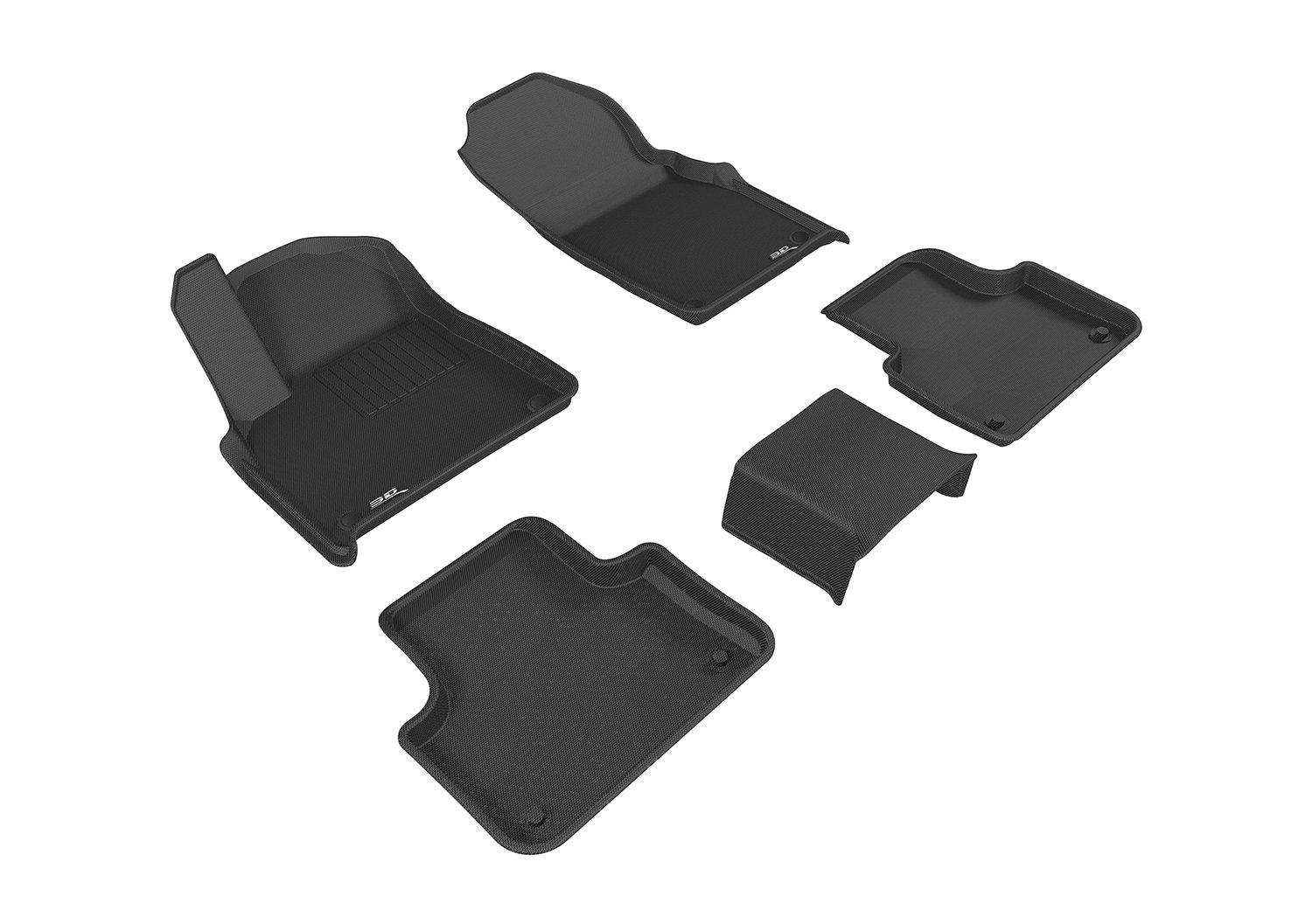 3D MAXpider Kagu All-Weather Floor Mats for Audi Q7 (2017-2025), SQ7 (2020-2025), Q8 (2019-2025), SQ8 & RS Q8 (2020-2025) - Premium Black Custom Fit Car Mats for 1st & 2nd Row - Perfect for Daily Commute, Road Trips & Family Protection