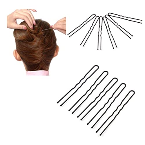 36pcs Black Wavy U-Shaped Hair Clips - Salon Quality Hairpins for Women, Hair Barrettes & Updo Accessories | Perfect for Summer Hairstyles, Weddings & Everyday Use (One Color)
