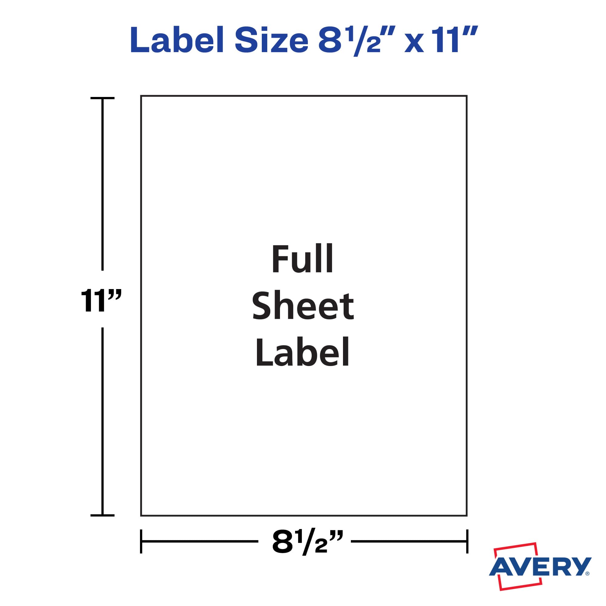 Avery Printable Sticker Paper 8.5