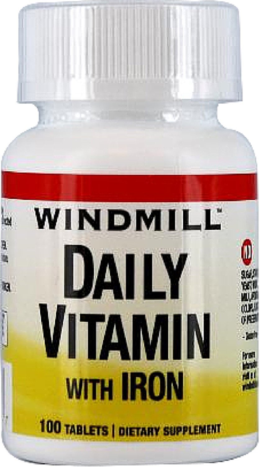 Windmill Daily Multivitamin with Iron - 300 Tablets (3 Pack) | Immune Support & Energy Boost for Adults | Perfect for Travel, Work & Active Lifestyles