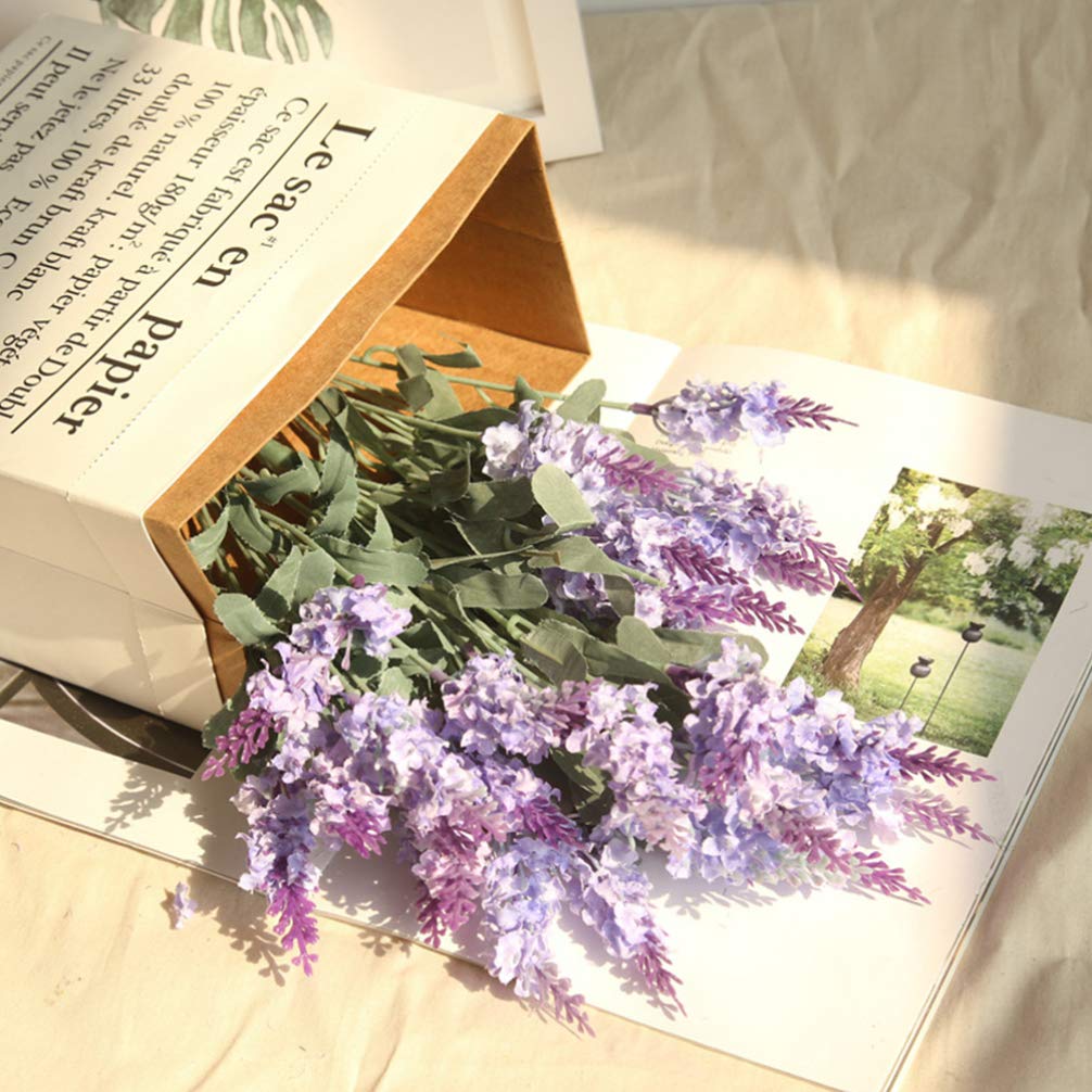 Garneck 2-Pack Artificial Lavender Bouquets - Faux Purple Lavender Flowers for Home Decor, Wedding Centerpieces, Table Arrangements & Farmhouse Style Decorations