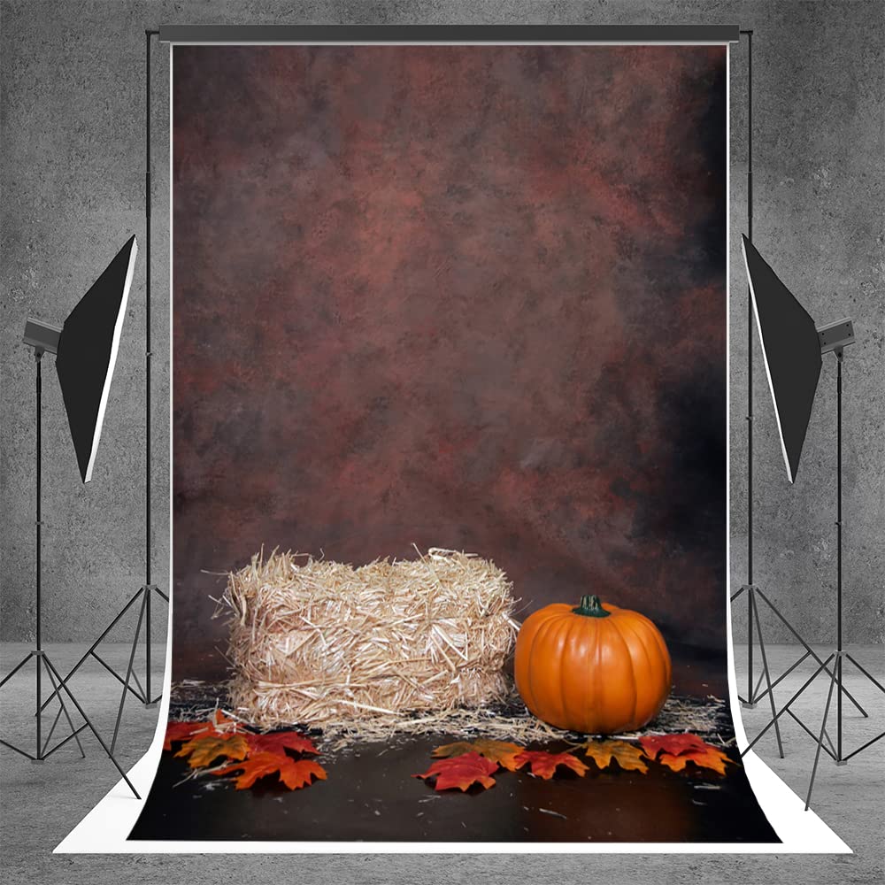 10X20ft Autumn Harvest Baby Show Photography Backdrop - Pumpkin Straw Pile Background for Newborn, Adult Portraits & Family Photos | Perfect for Fall Themed Photo Shoots, Halloween Props, and Seasonal Decorations
