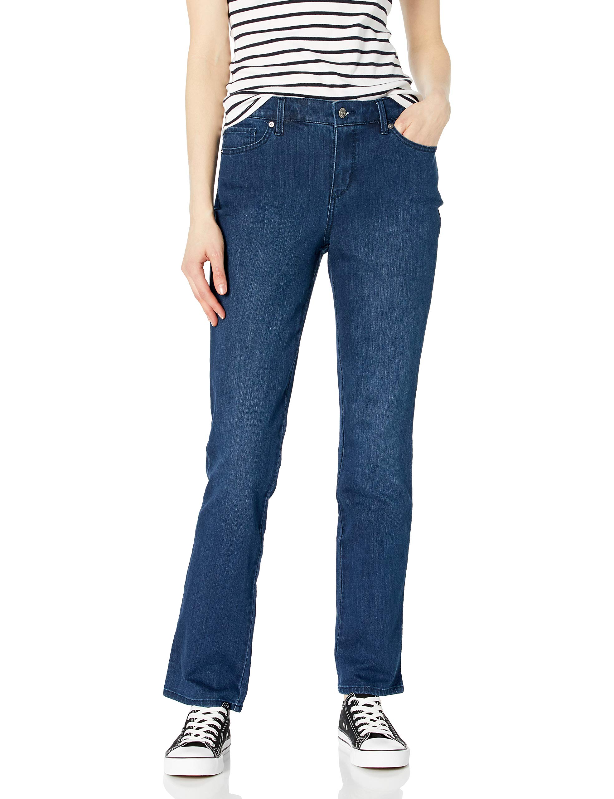 Gloria Vanderbilt Women's Rail Straight Leg Jean - Classic Comfort Denim Pants for Casual Wear & Everyday Outfits