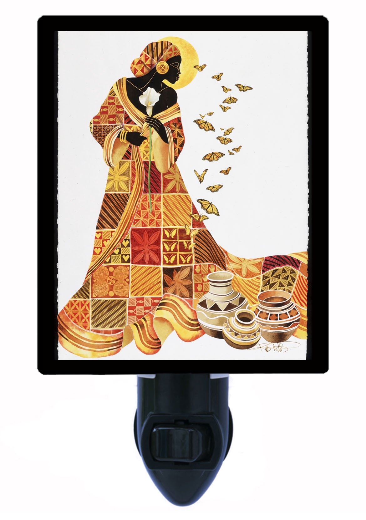 African Ethnic Cultural LED Night Light with Music - Soothing Bedroom Decor for Kids & Adults, Perfect for Nursery, Bedside, or Relaxation