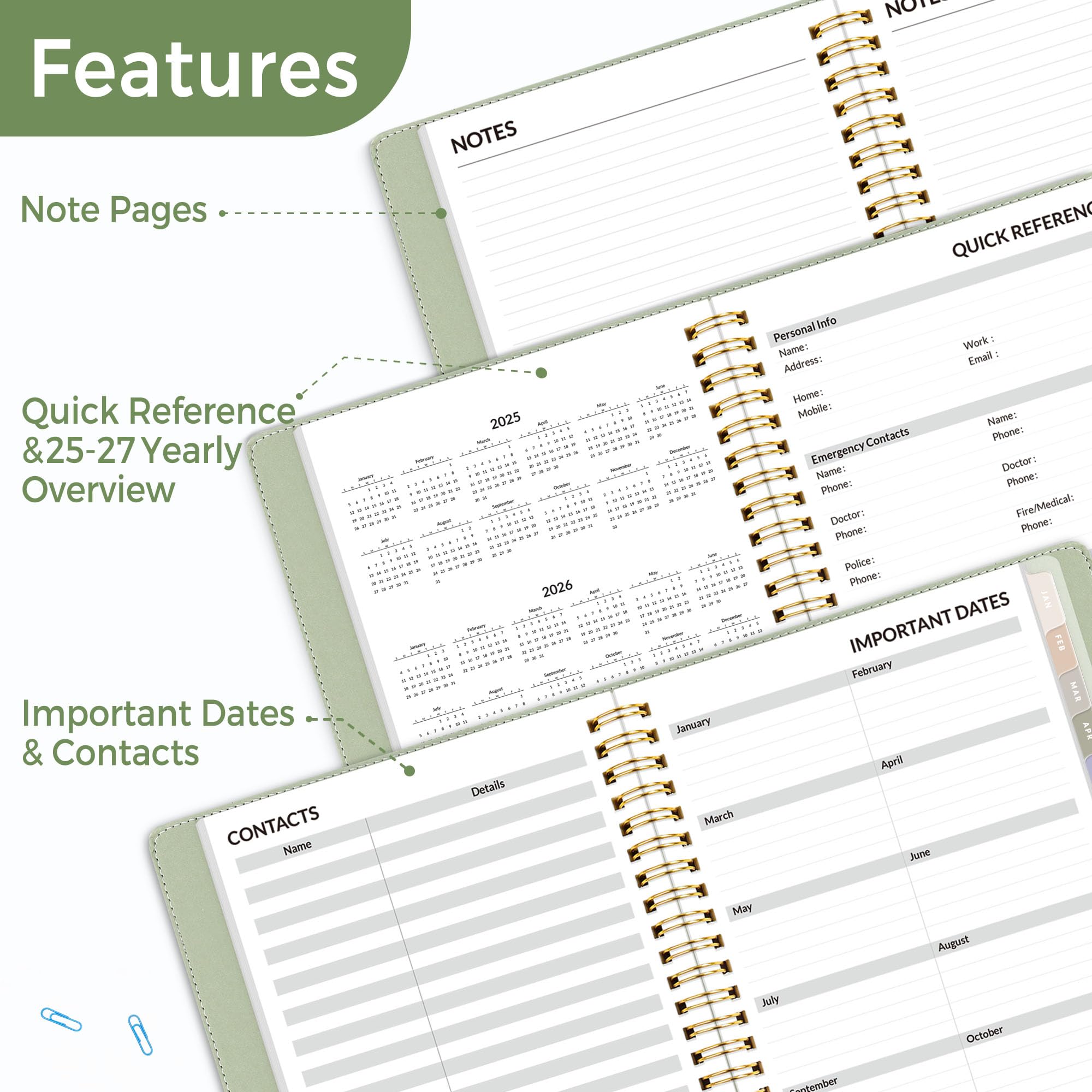 SUNEE 2025-2026 Weekly & Monthly Planner - 12 Month Academic Calendar (July 2025 to June 2026), 6.4