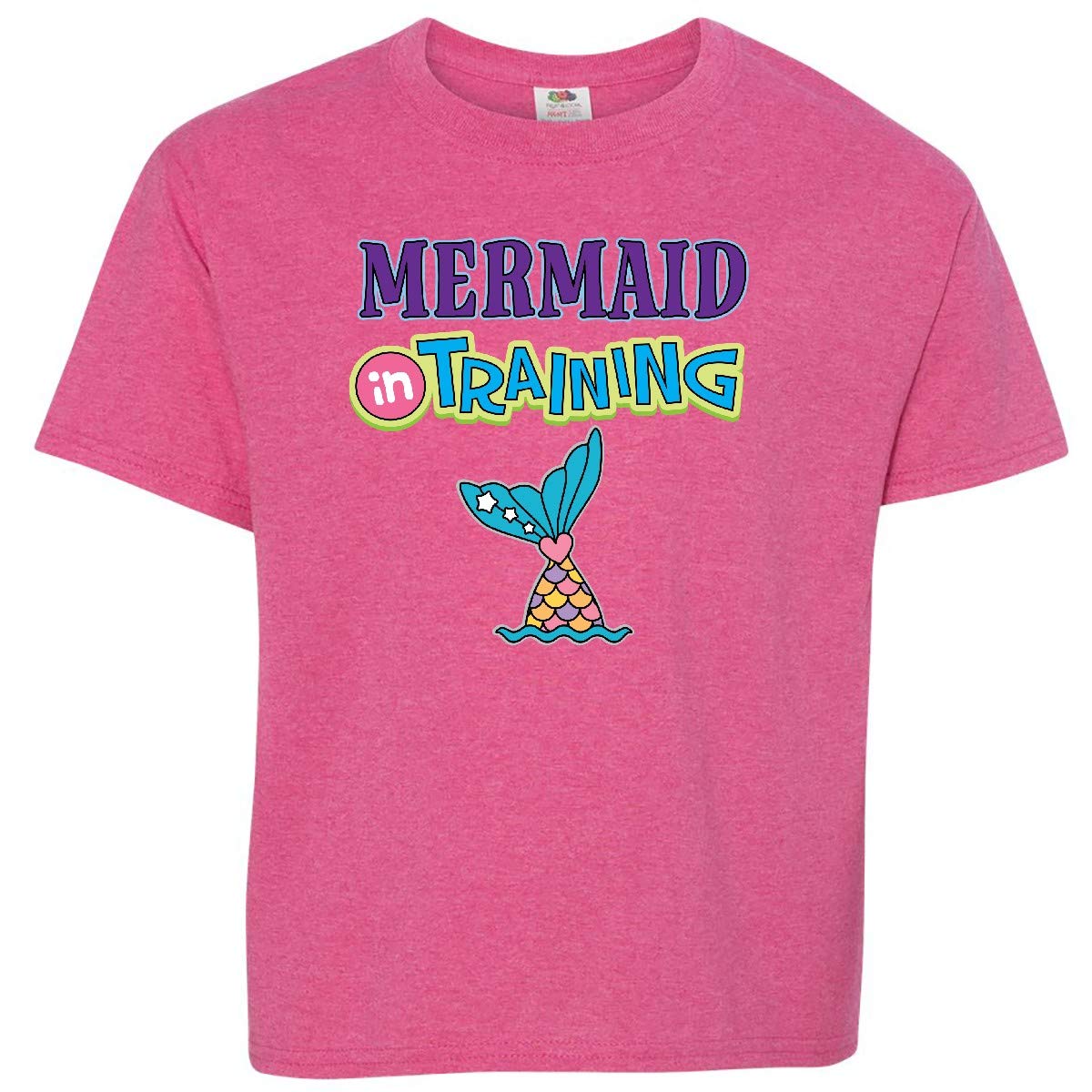 Inktastic Mermaid in Training Girls Youth T-Shirt - Cute Mermaid Graphic Tee for Kids - Perfect for Beach Vacations, Pool Parties & Summer Outfits