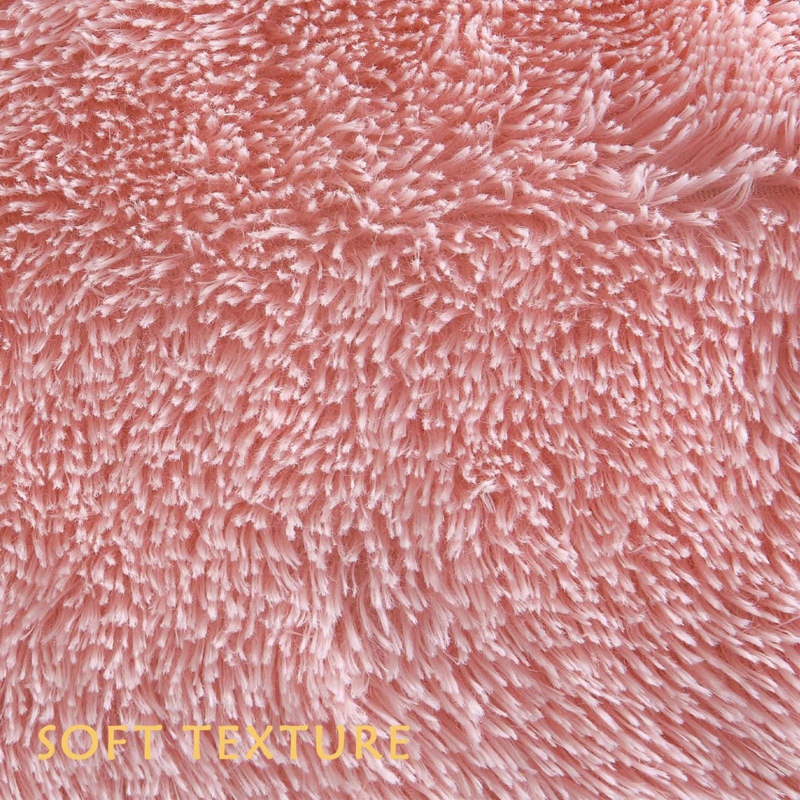 GARVEE 2x8 Feet Soft Fuzzy Runner Rug for Living Room, Bedroom & Dining Room - Plush Indoor Floor Carpet in Pink | Perfect for Home Decor, Hallway & Entryway