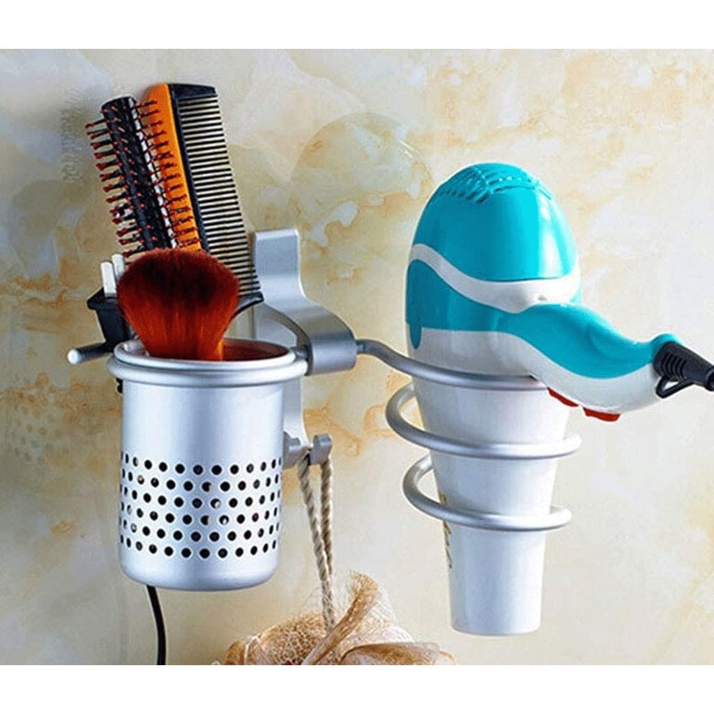 XJJZS Suction Cup Hair Dryer Holder - Wall Mount Organizer with Cup for Bathroom & Washroom Storage | Perfect for Hair Dryer, Blow Dryer, and Styling Tools