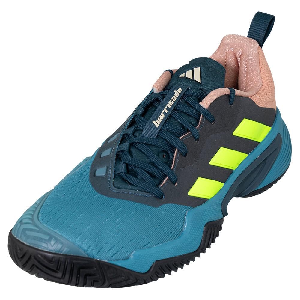 **adidas Men's Barricade Tennis Shoes - Arctic Fusion & Lucid Lemon - Lightweight & Durable for Competitive Play & Casual Wear**    **使用场景:** Perfect for tennis matches, gym workouts, or everyday casual style.