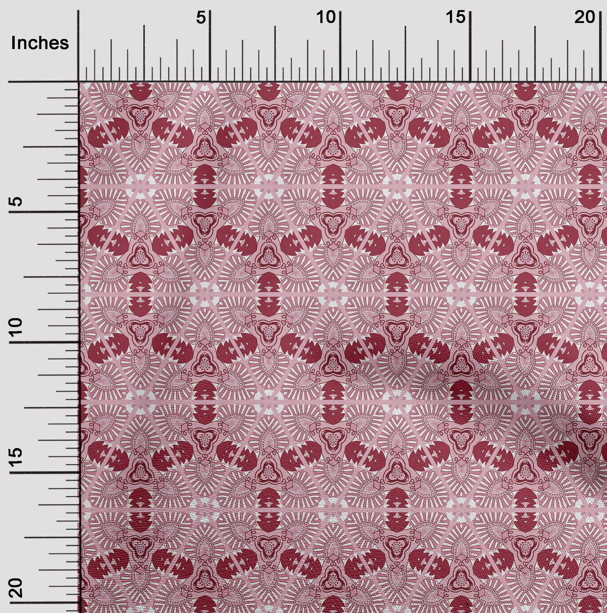 oneOone Rayon Maroon African Print Fabric by The Yard - 56 Inch Wide Premium Sewing Material for DIY Clothing, Dresses & Home Decor | Perfect for African Fashion, Quilting & Craft Projects