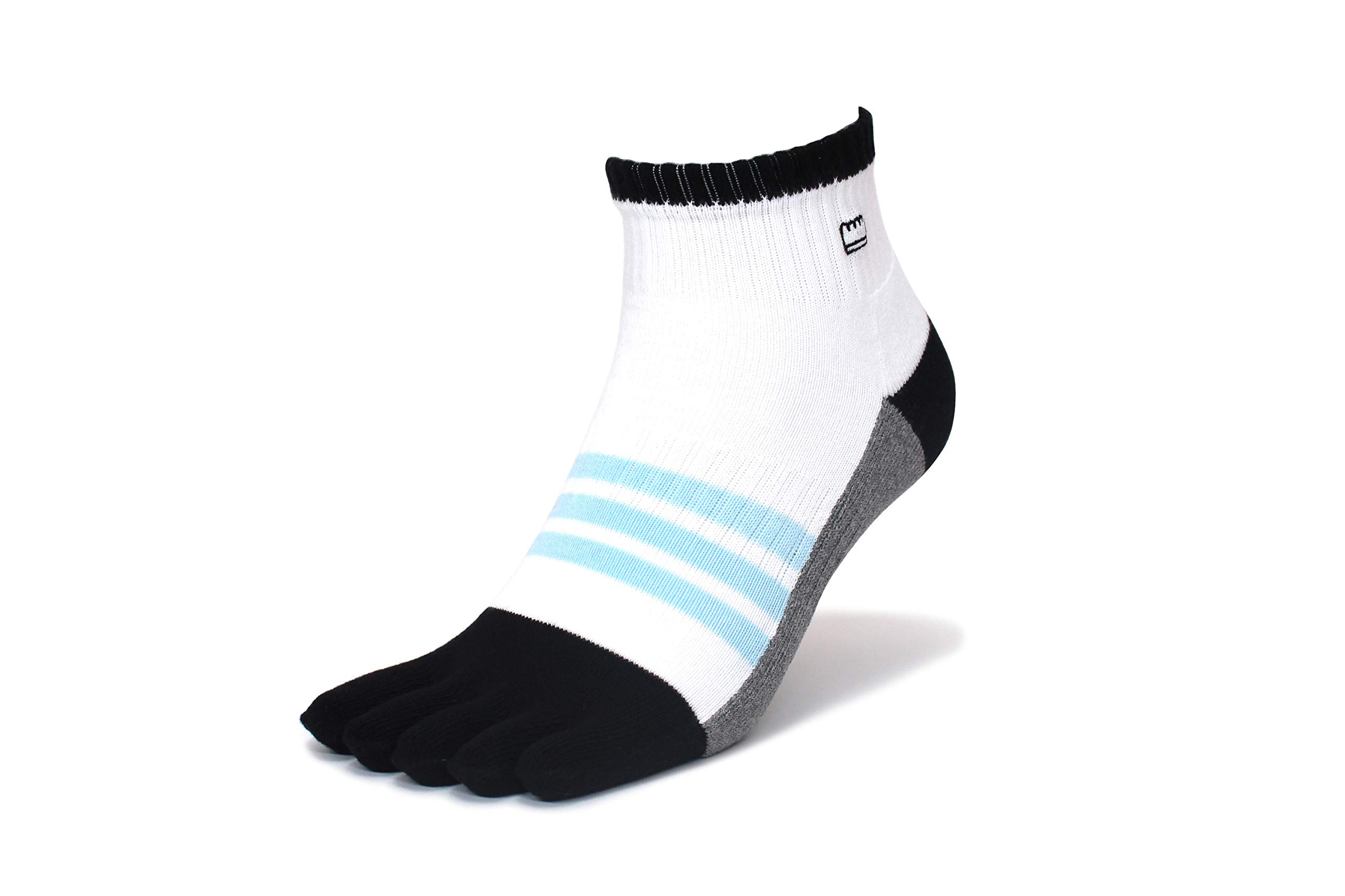 Breathable Cotton Terry Mesh Five Toe Socks for Running, Sports & Golf - No Show Ankle Crew Socks for Men & Women - Perfect for Workouts, Gym & Outdoor Activities