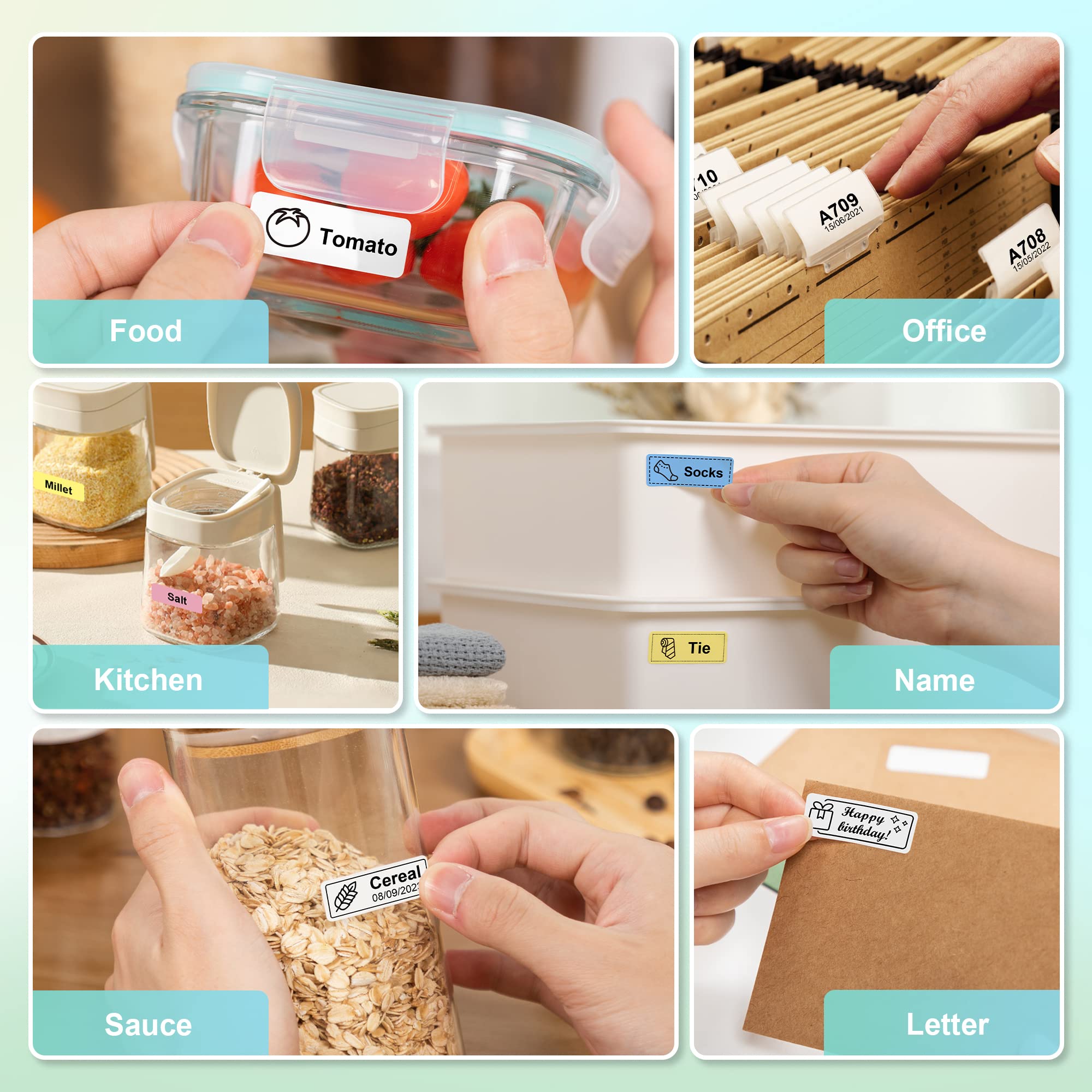 Nelko Label Maker Machine with Tape - Light Pink | Portable Handheld Label Printer for Home, Office & School Organization | Perfect for DIY, Storage & Crafting