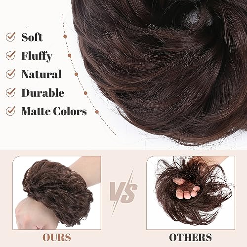 Messy Bun Hair Piece for Women - Synthetic Hair Extensions for Quick & Easy Updos - Perfect for Weddings, Parties & Everyday Styling