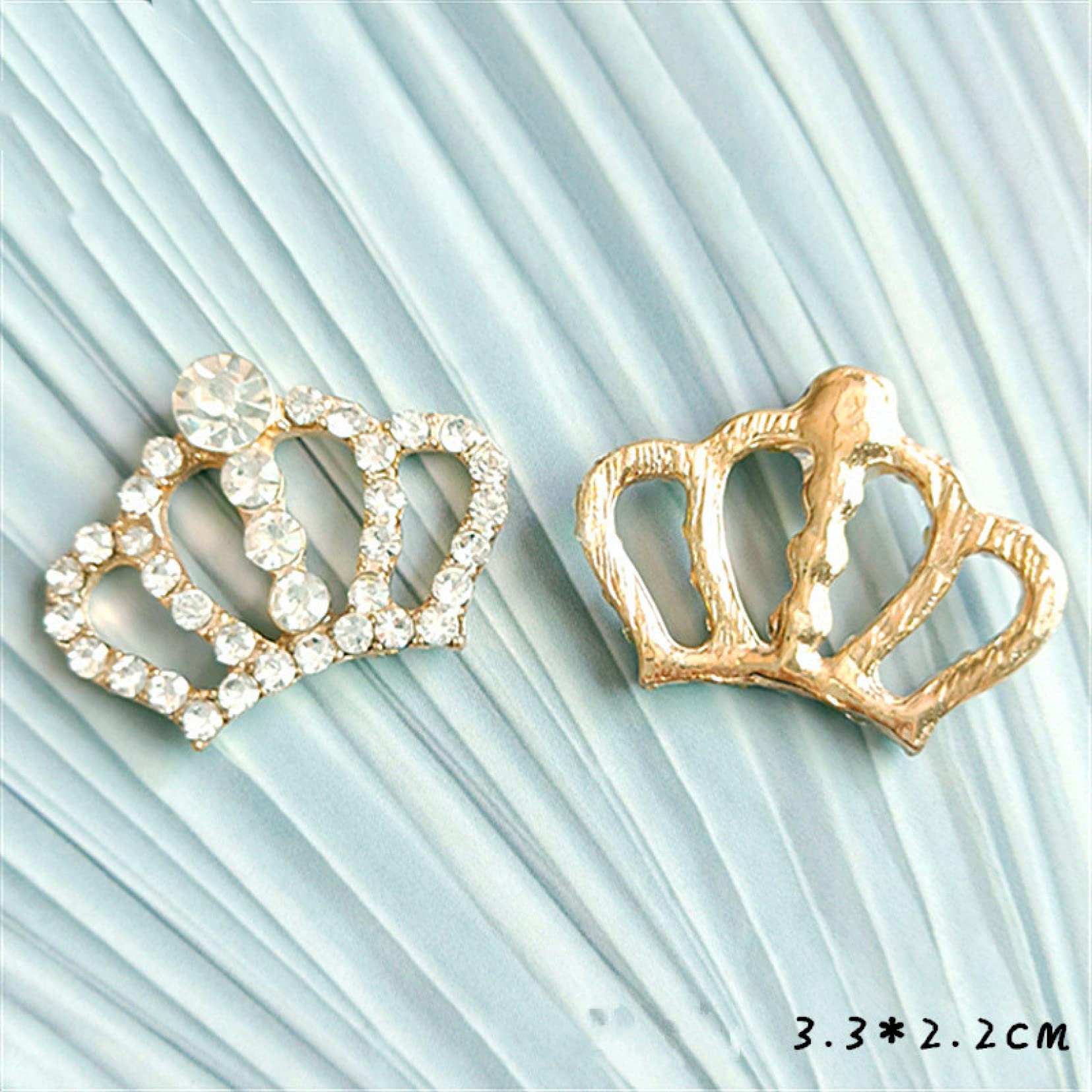 10Pcs Elegant Silver Crystal Crown Buttons for Wedding Invitations, DIY Scrapbooking & Craft Decorations - Perfect for Bridal Accessories, Gift Wrapping & Home Decor Projects