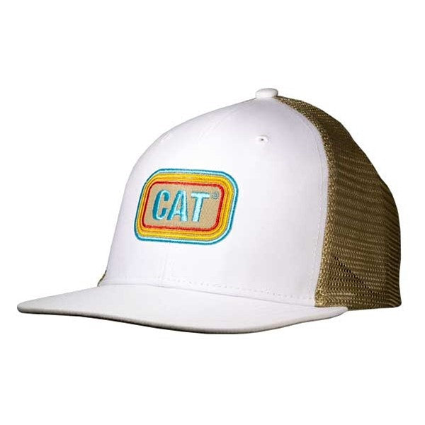 Retro Cat® Logo Brown Mesh Back Baseball Cap - Vintage Style Adjustable Dad Hat for Men & Women - Perfect for Casual Wear, Outdoor Sports, and Street Fashion