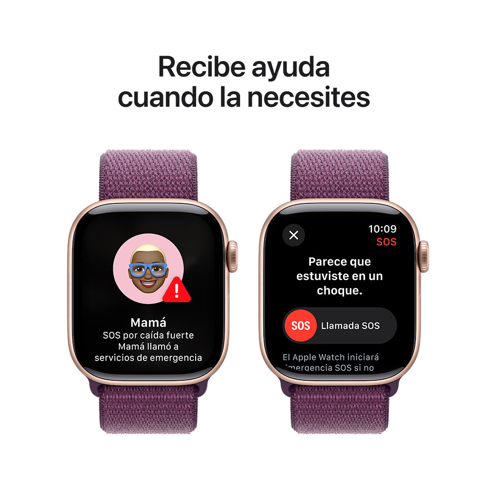 Apple Watch Series 10 GPS 42mm Rose Gold Aluminum Case with Plum Sport Band - Perfect for Fitness Tracking, Running & Everyday Wear