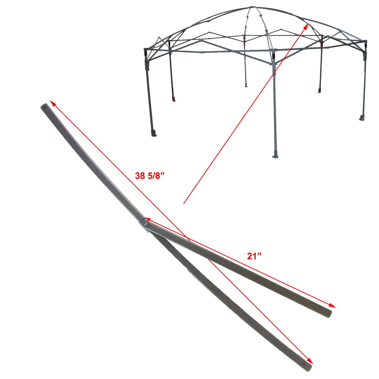 Coleman 10x12 Hexagon Instant Canopy Screenhouse with Peak Truss Bar & Support Replacement Parts - Perfect for Camping, Backyard Parties, and Outdoor Events