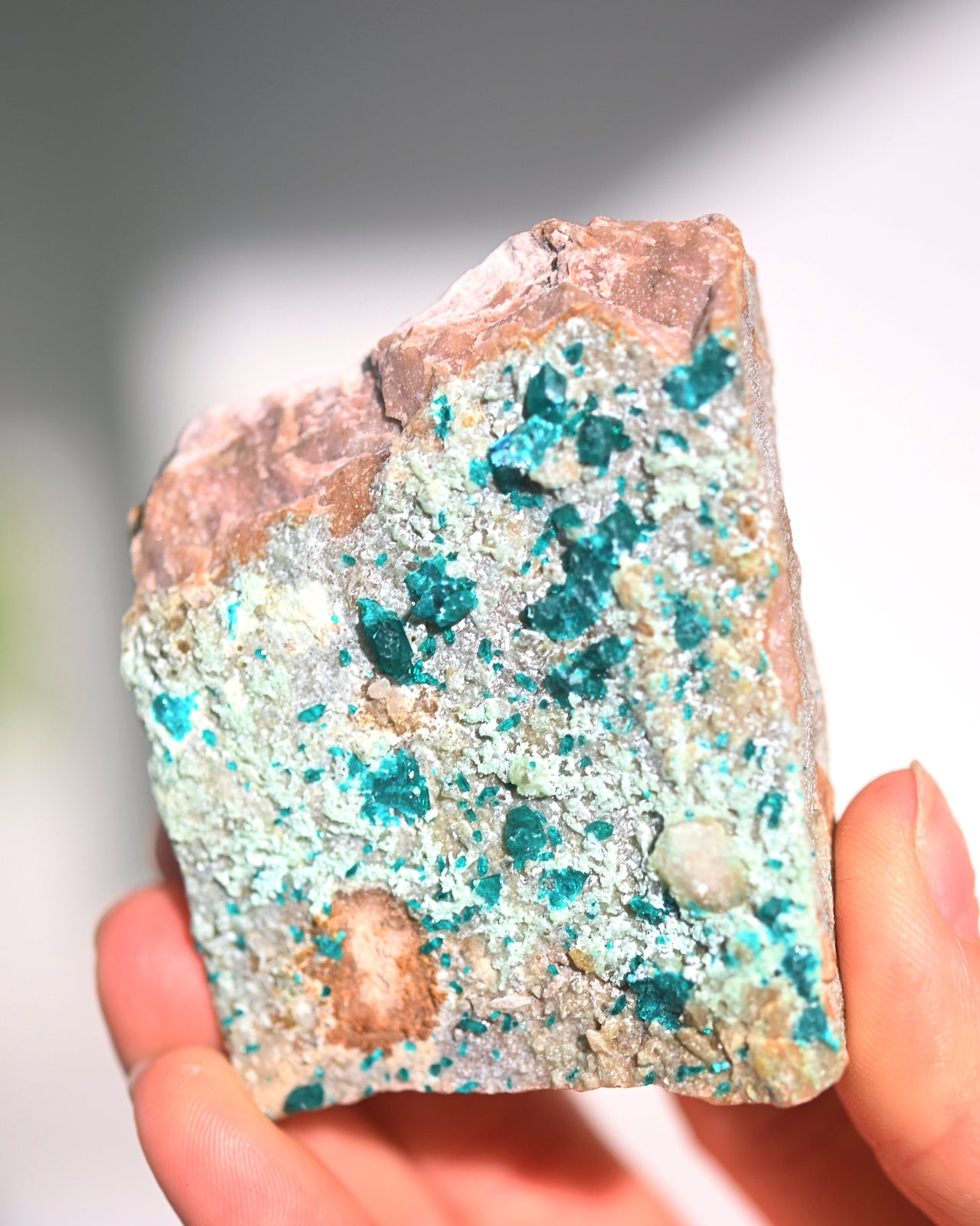 Natural Malachite Dioptase Crystal Specimen - 3 Inch Raw Stone for Mineral Collection, Healing & Home Decor | Perfect for Display, Meditation & Energy Work