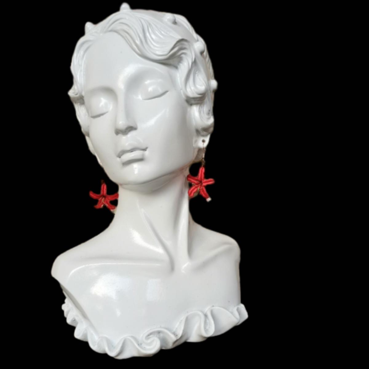 Handmade Red Spider Lily Silk Earrings - Unique Bespoke Jewelry for Women | Perfect for Weddings, Parties & Special Occasions