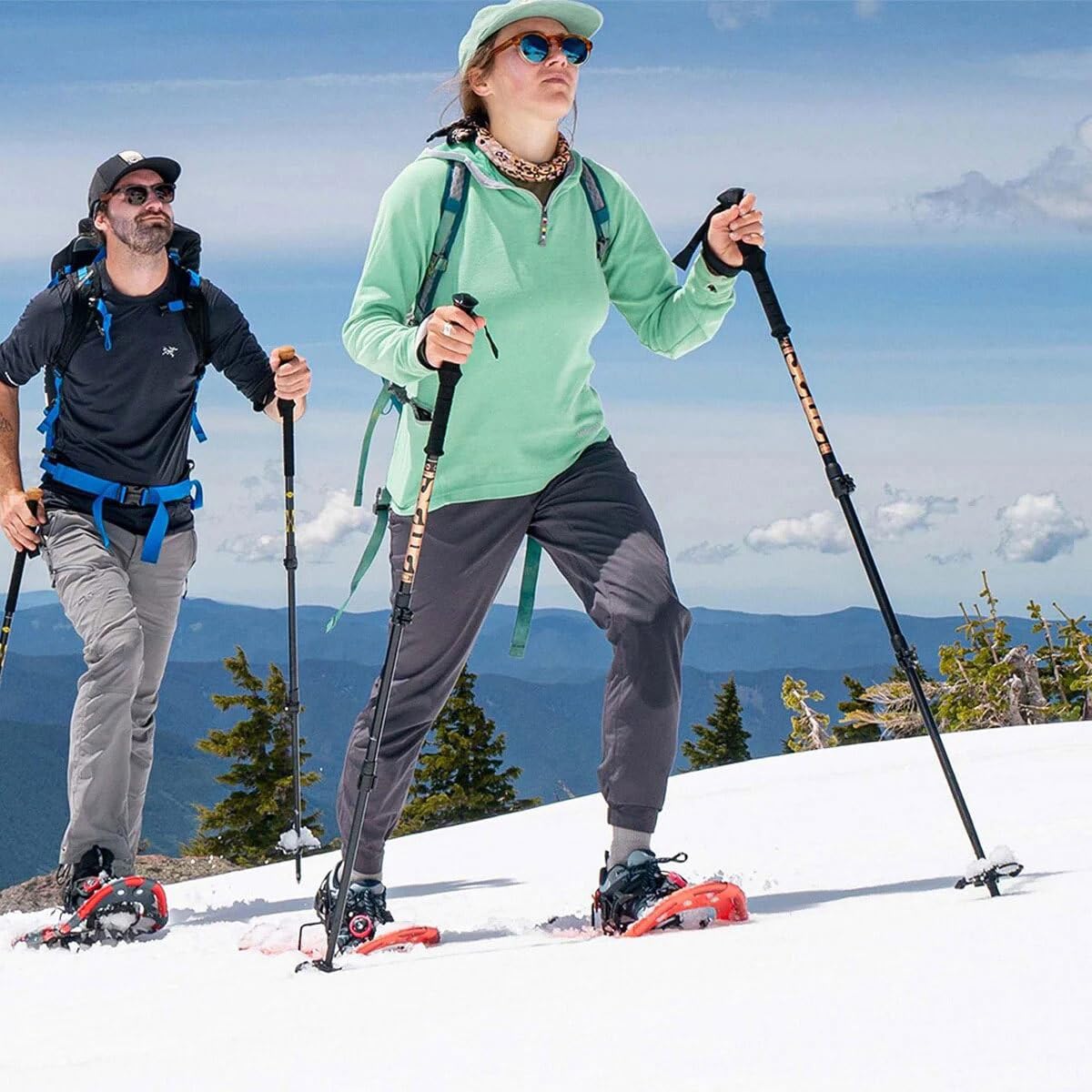 K2 Atlas Access Women's Snowshoes - Lightweight Aluminum Frame & Durable Synthetic Fabric for Winter Hiking & Backcountry Adventures (Red) - Perfect for Snowy Trails, Mountain Climbing & Outdoor Exploration