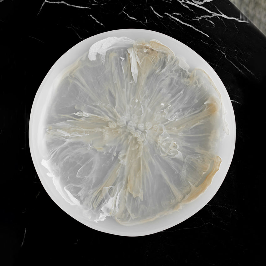 Monica Calderon Studio Round Resin Tray - Handmade Decorative Serving Tray for Home Decor, Jewelry Organizer & Bathroom Essentials - Perfect for Coffee Tables, Vanity & Gift Giving