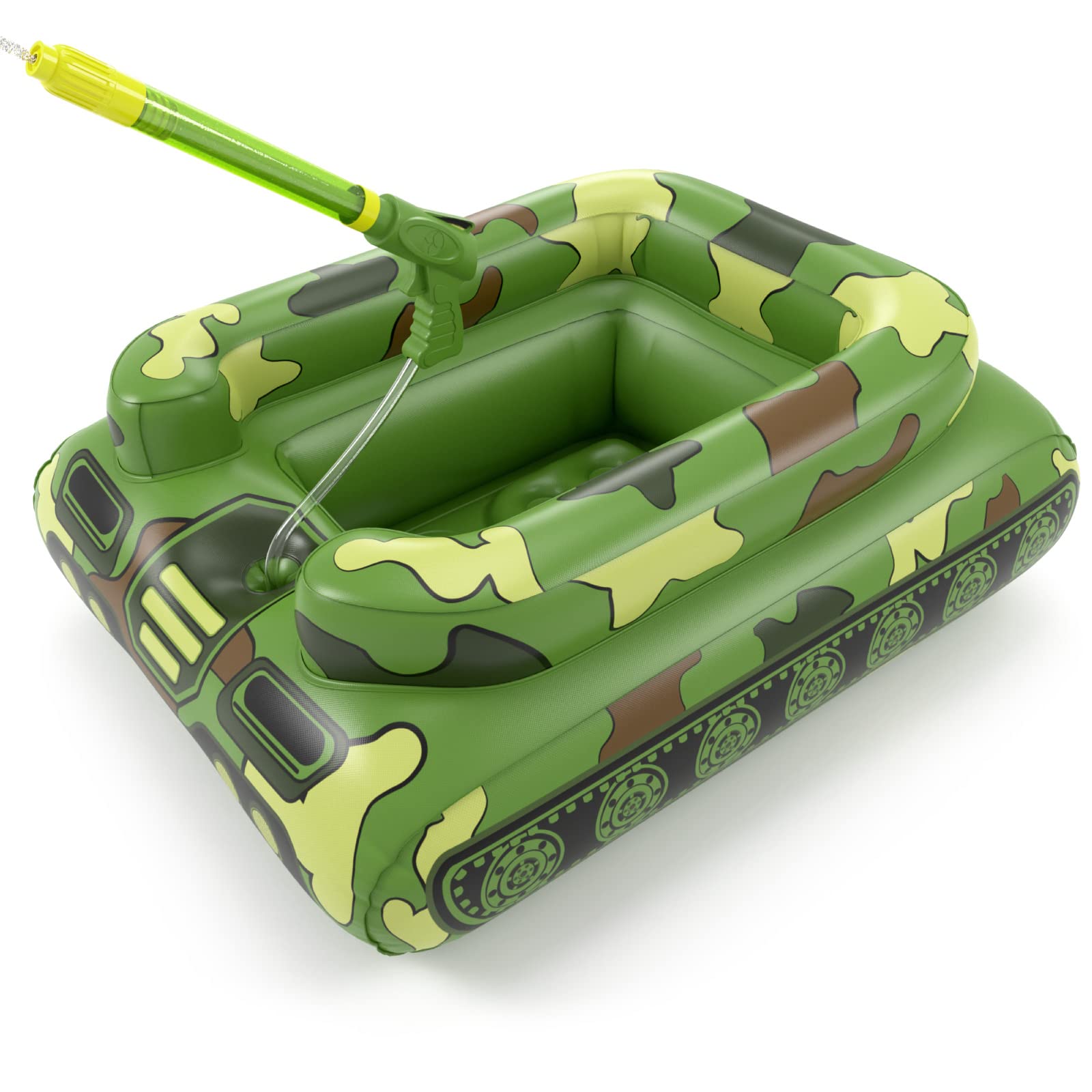 **Jasonwell Inflatable Tank Pool Float for Kids - Toddler Swimming Float with Water Cannon Gun, Lake & Beach Party Toys for Boys & Girls - Perfect for Summer Fun, Pool Parties & Outdoor Water Play**