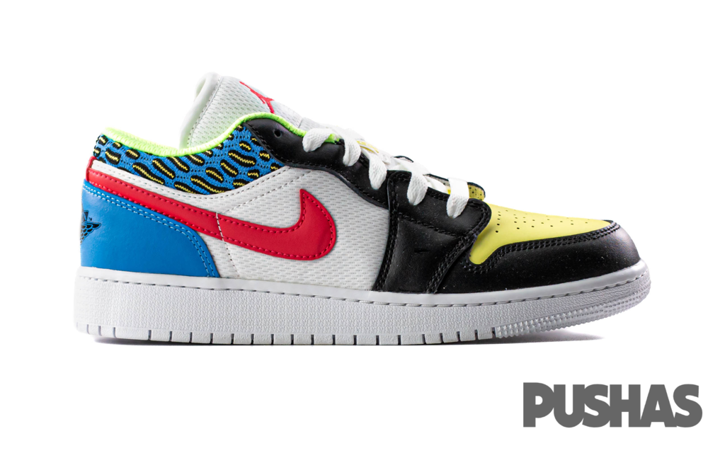 Air Jordan 1 Low 'Children's Art' GS Sneakers (2021) - Retro Basketball Shoes for Kids, Girls & Boys - Perfect for School, Sports & Casual Wear