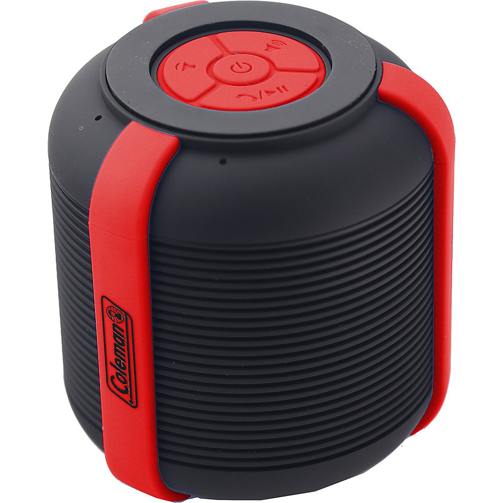 Coleman Waterproof Bluetooth Speaker with Hands-Free Calling - Universal Smartphone Compatible for Outdoor, Pool, Beach & Shower Use - Red