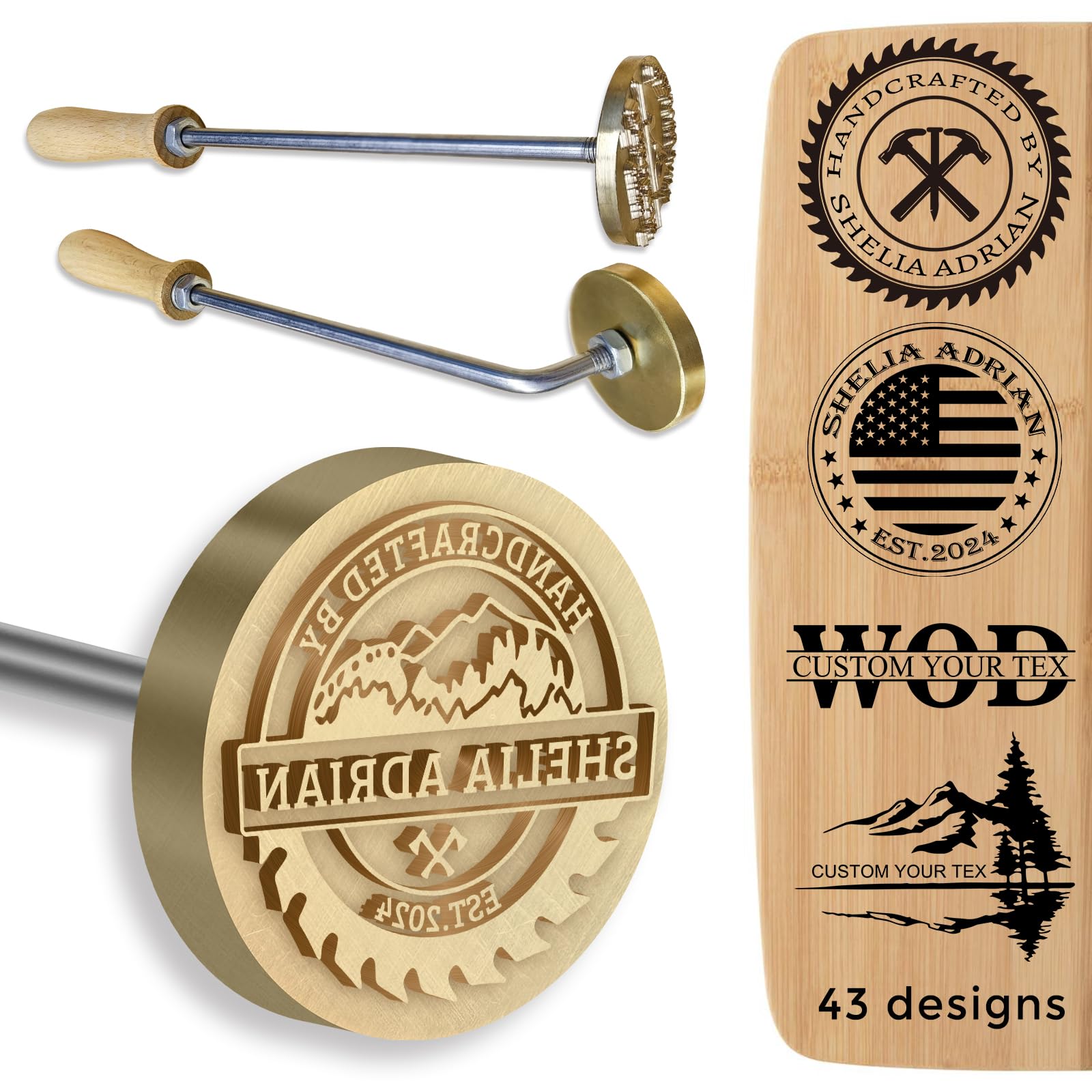 Custom Branded Iron for Wood & Leather - Personalized Logo Burning Stamp for DIY Crafts, Woodworking, Wedding Favors & Party Decor - Perfect Gift for Bakers, Chefs & Woodworkers