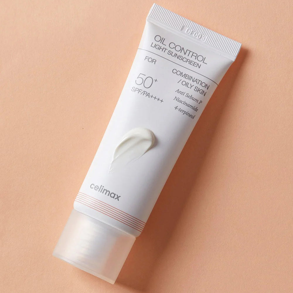 Celimax Oil Control Light Sunscreen SPF50+ PA++++ 40ml - Matte Finish, Non-Greasy, Broad Spectrum Protection for Oily & Acne-Prone Skin - Perfect for Daily Use, Outdoor Activities & Travel