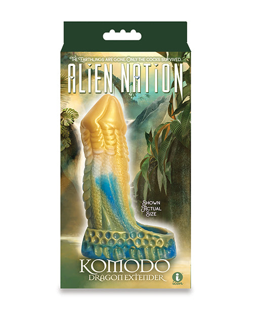 Alien Nation Komodo Silicone Extender - Green & Gold | Premium Silicone Hair Styler for Men & Women | Perfect for Styling, Volume & Hair Extensions