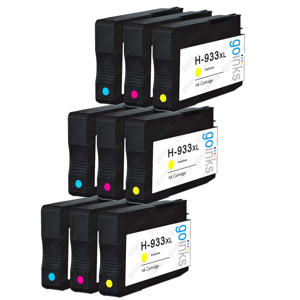 Go Inks 3-Pack Compatible CMY Ink Cartridges for HP 933/Officejet Printers - Cyan, Magenta, Yellow Replacement (Non-OEM) - Perfect for Home Office Printing, School Projects & Small Business Documents