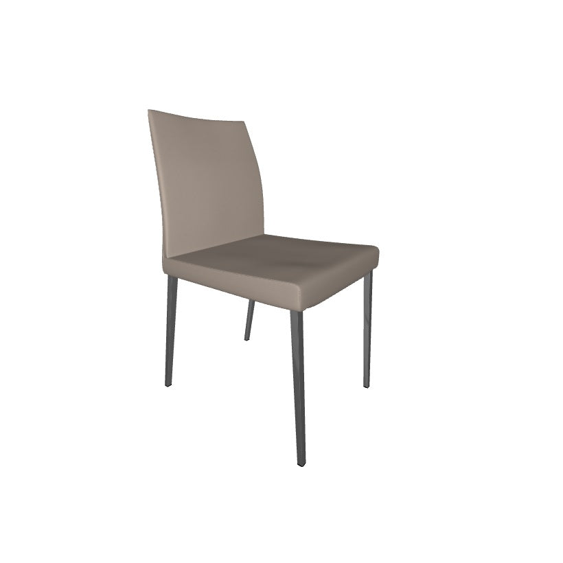 Cattelan Anna Chair - Modern Dining Chair, Upholstered Seat, Metal Legs - Perfect for Kitchen, Dining Room, and Office Use