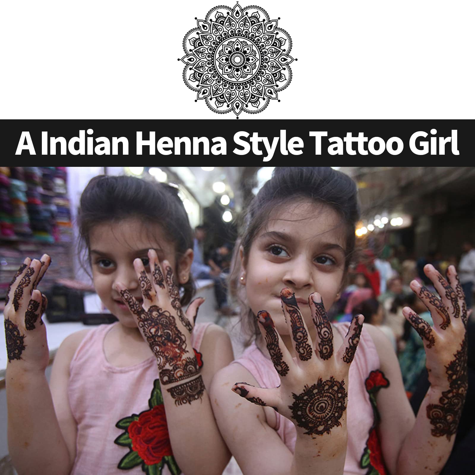 6Pcs Temporary Tattoo Kit with 3 Colors - Semi Permanent Body Art for Women, Men & Kids | Includes 20Pcs Adhesive Stencils, 1 Bottle & 4 Nozzles | Perfect for Summer DIY Tattoos, Parties, Festivals & Creative Body Painting