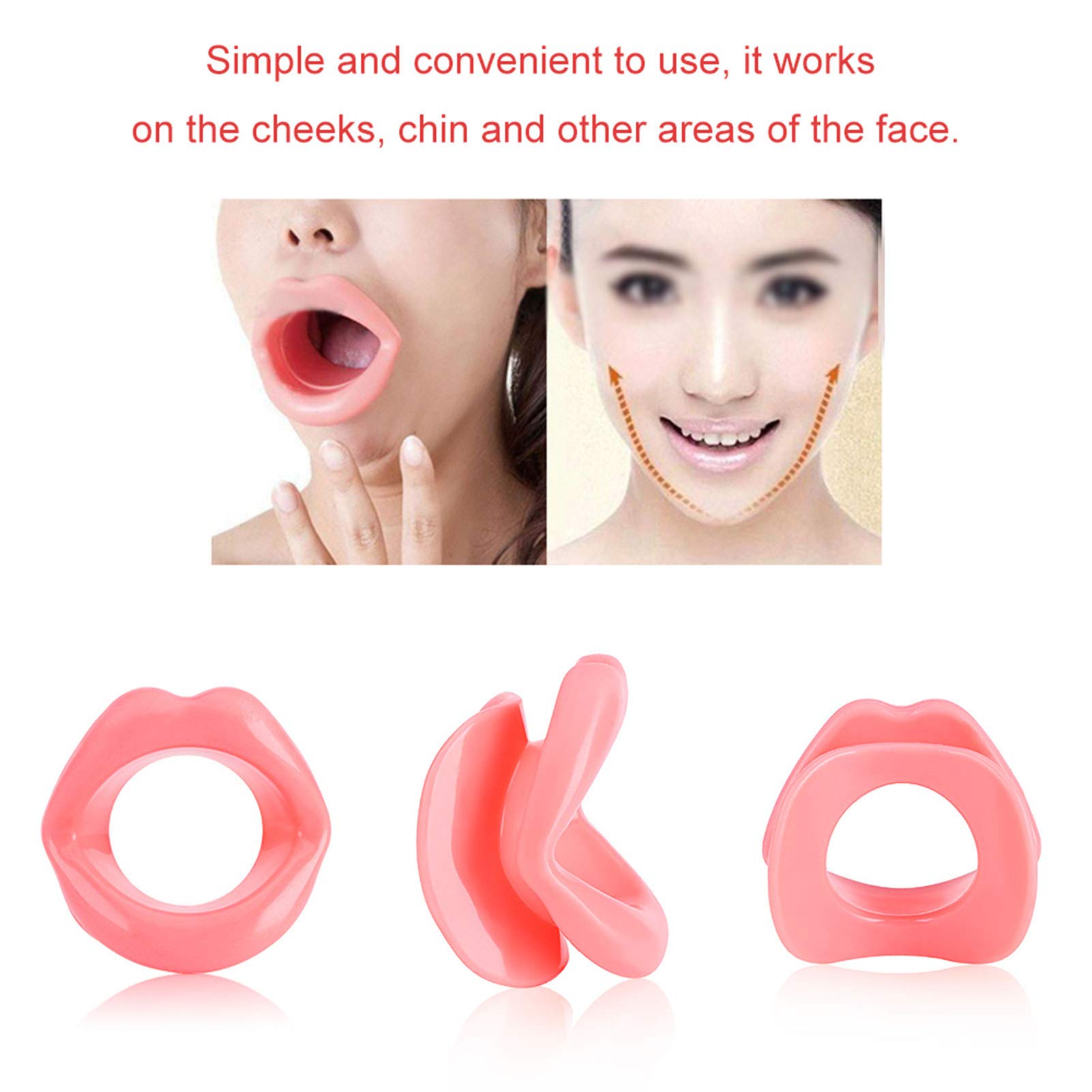 **Silicone Face Slim Exerciser - Lip & Jaw Muscle Trainer for Face Lifting, Tightening & Anti-Wrinkle | Portable Facial Workout Tool for Home & Travel**    *(Use for toning facial muscles, reducing wrinkles, and enhancing jawline at home, gym, or on-the-go.)*
