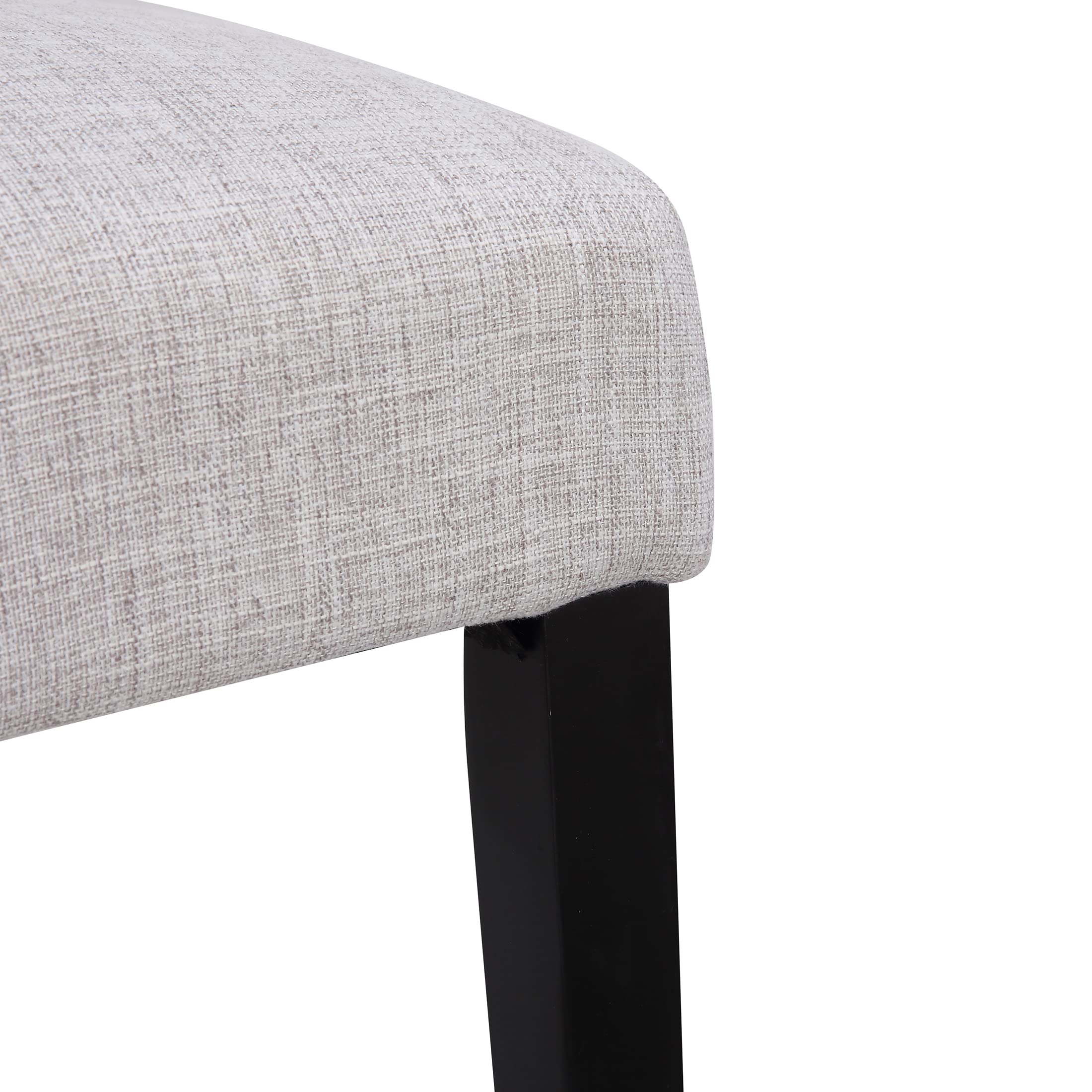 WestinTrends Hayes Tufted Dining Chairs Set of 2 - Linen Upholstered Kitchen & Dining Room Chairs with Solid Wood Legs, Light Gray - Perfect for Modern Farmhouse, Breakfast Nook & Formal Dining Room Decor