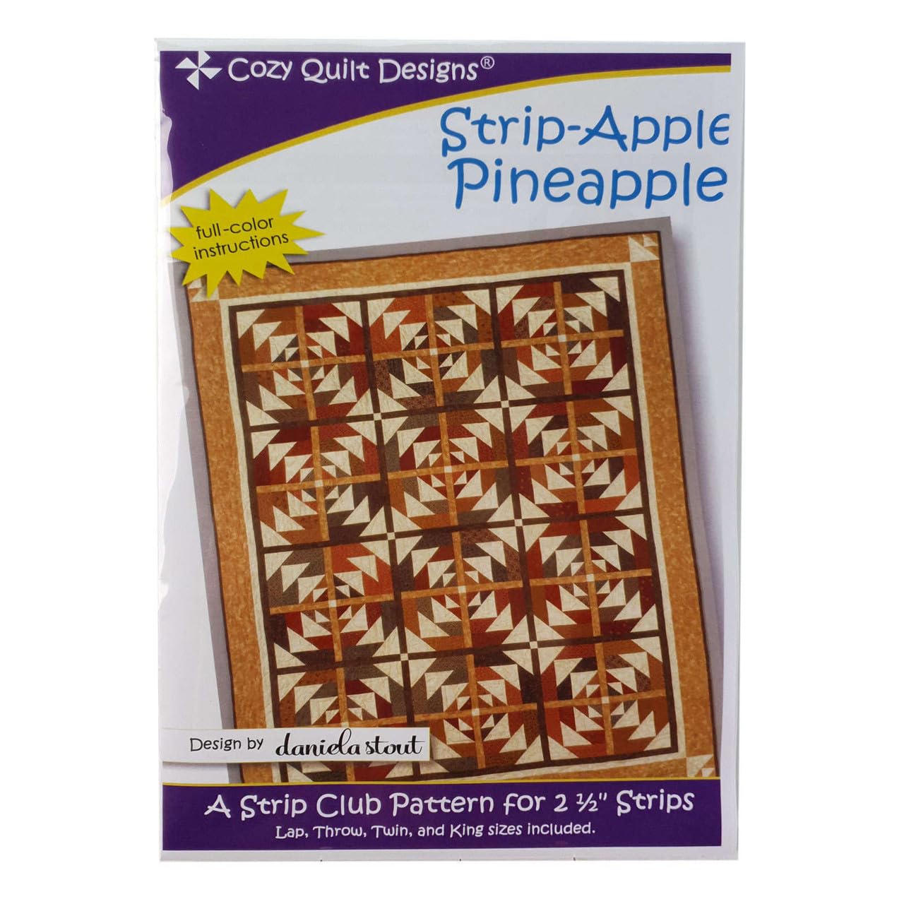 Cozy Quilt Designs Strip Apple Pineapple Pattern - Soft & Comfortable Bedding Set for Home Decor, Perfect for Bedroom, Living Room or Gift