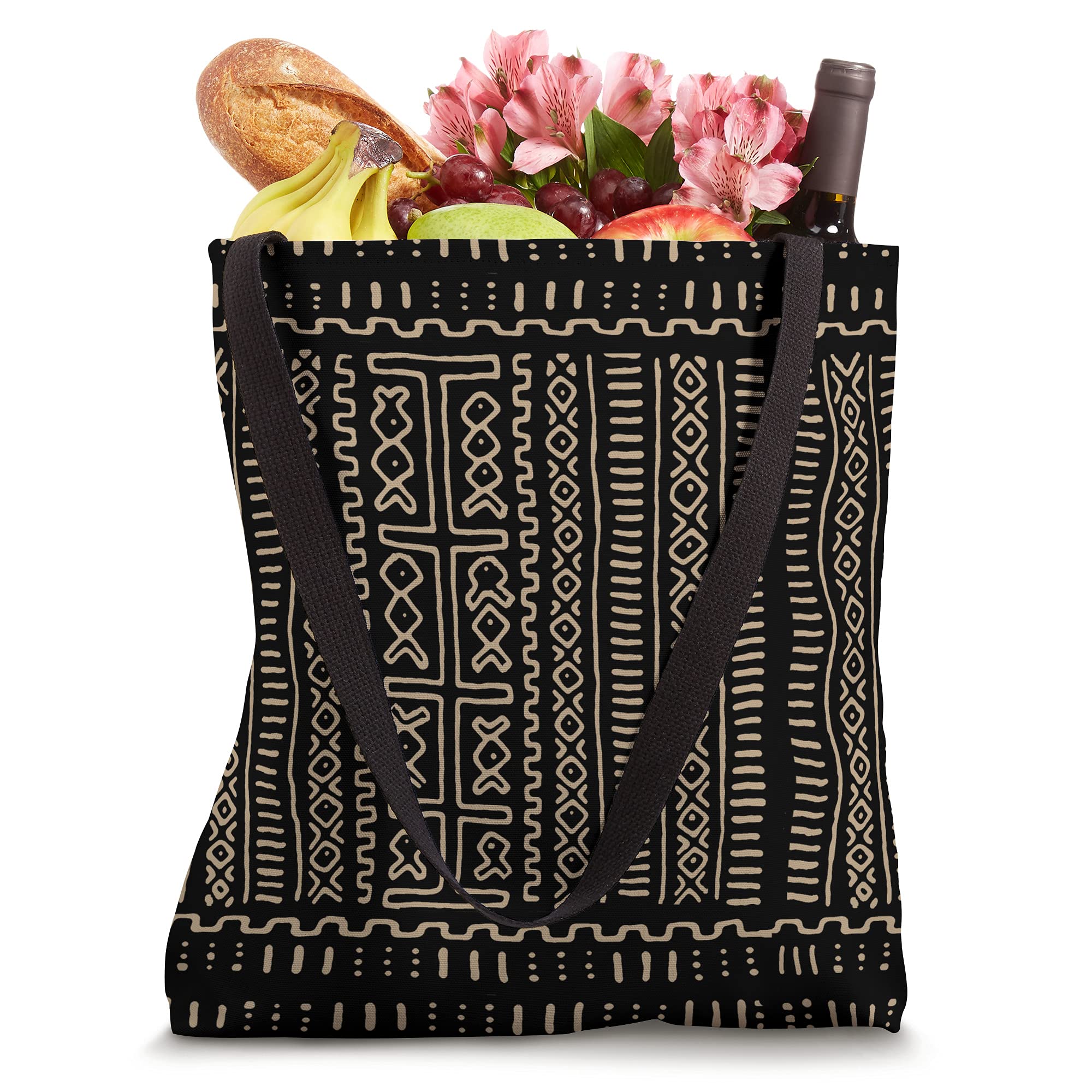 Stylish Rustic Mudcloth Tote Bag - Handmade African Print Cotton Shoulder Bag for Women | Perfect for Beach, Shopping & Everyday Use