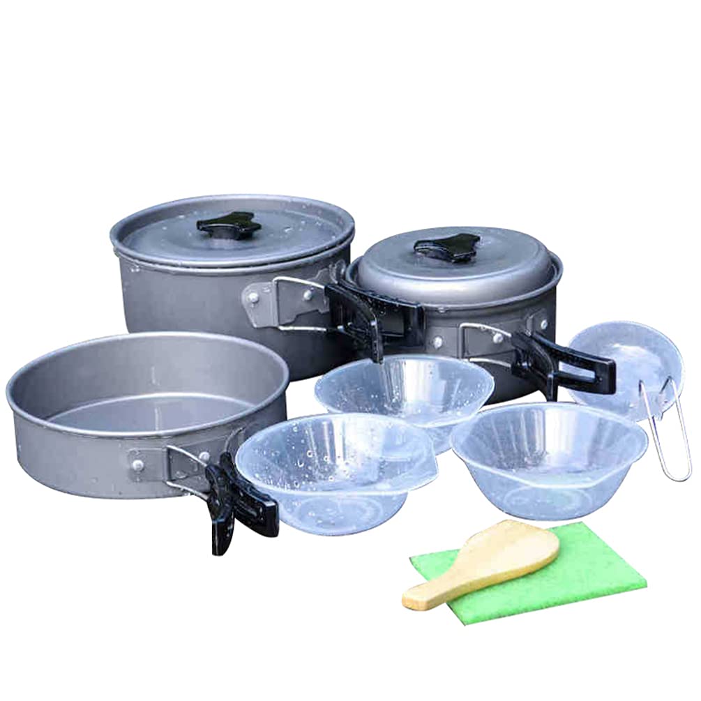 BESPORTBLE Portable Camping Cookware Set - Lightweight Outdoor Tableware for Hiking, Backpacking & Picnics | Compact Cooking Utensils for Camp Stove, RV Trips & Survival Gear