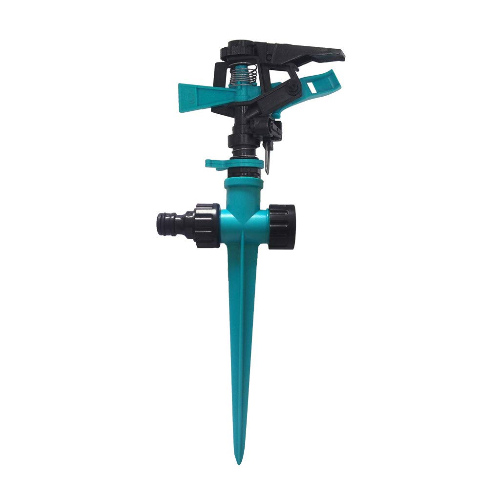 **Blue Rotating Lawn Sprinkler - Adjustable Garden Watering System for Grass, Plants & Flowers | Durable Impulse Sprinkler for Yard, Lawn & Garden Irrigation**