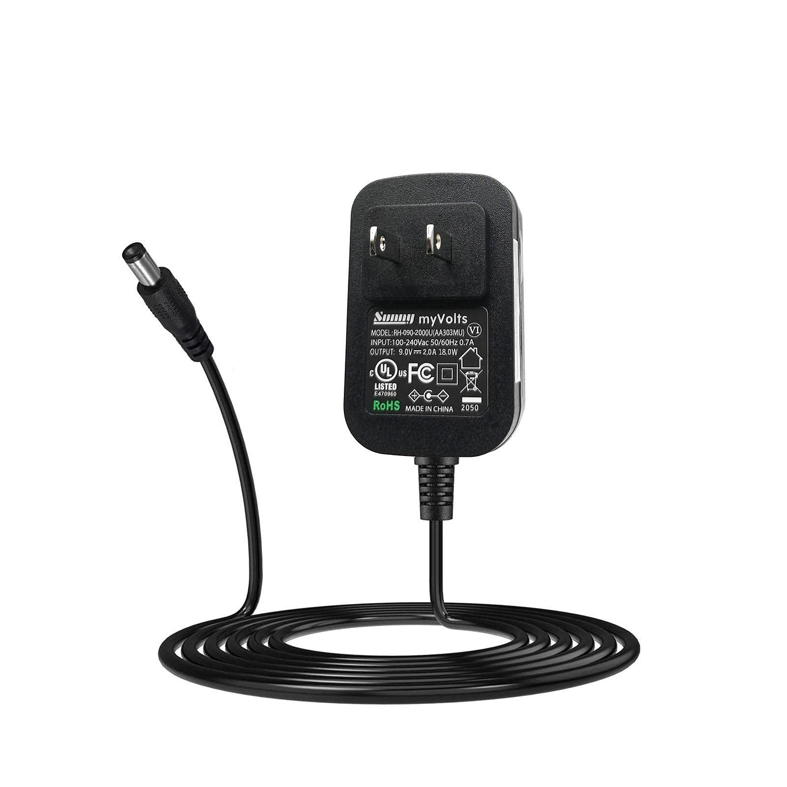 MyVolts 9V AC/DC Power Adapter Replacement for Brother PT-1290 Label Printer - US Plug (110V) - Perfect for Office, Home & Retail Label Printing