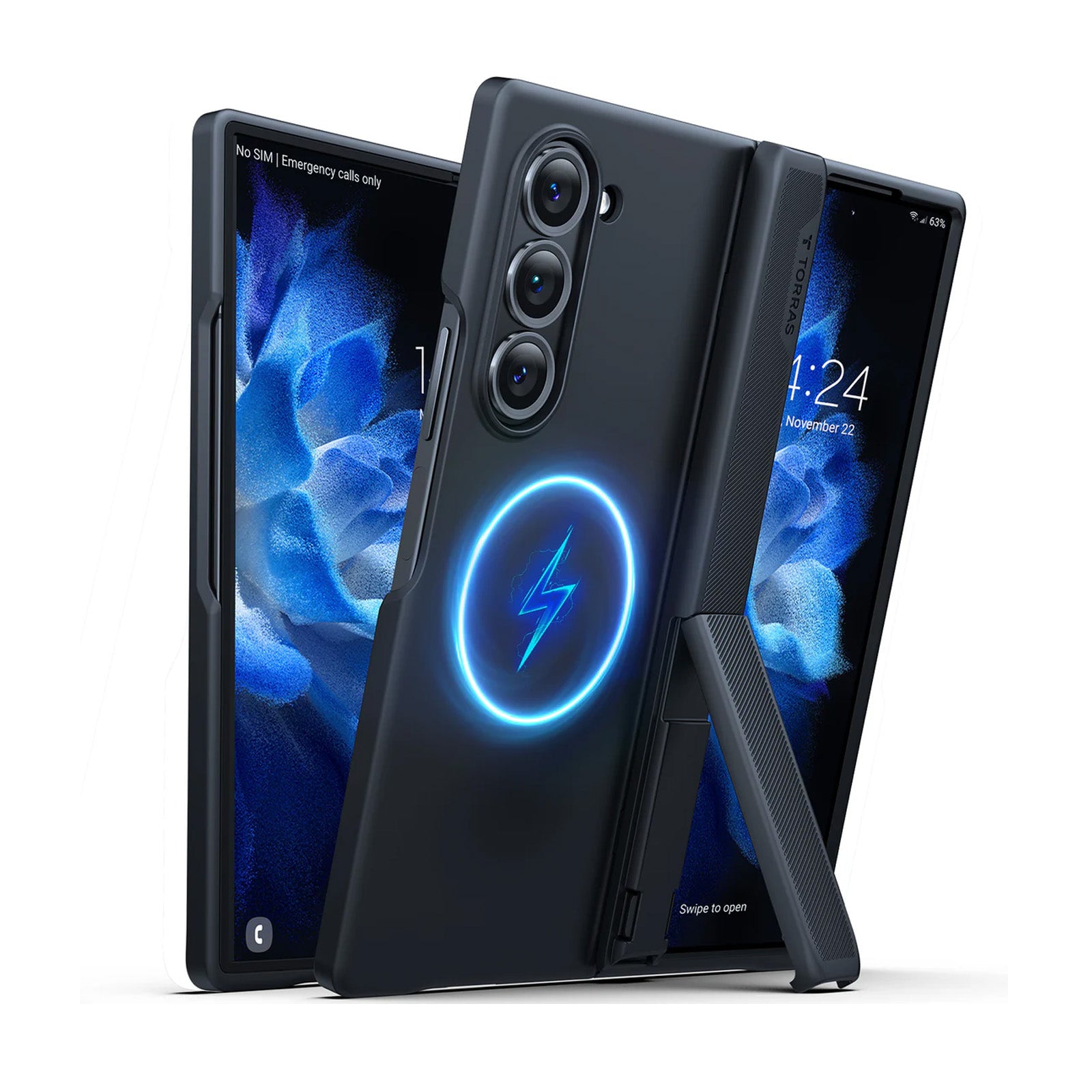 Premium Armor Stand Case for Samsung Galaxy Z Fold 6 - Shockproof Protective Cover with Kickstand (2024 Model) | Perfect for Work, Travel & Entertainment